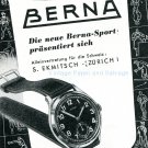 Vintage 1945 Berna Sport Watch Advert Publicite Suisse Montres Swiss Magazine Ad Schweiz