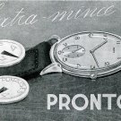 Vintage 1945 Pronto CH Watch Co Switzerland Original 1940s Swiss Advert Publicite Suisse