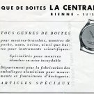 Vintage 1942 La Centrale Fabrique de Boites Switzerland Swiss Advert Publicite Suisse Horlogerie