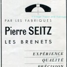 Vintage 1942 Pierre Seitz Les Brenets CH Switzerland Swiss Advert Publicite Suisse Horlogerie