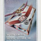 Vintage 1948 Invicta Watch Co Switzerland Swiss Advert Publicite Suisse Schweiz