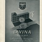 Vintage 1946 Lavina Watch Co Villeret Switzerland Swiss Advert Publicite Suisse CH
