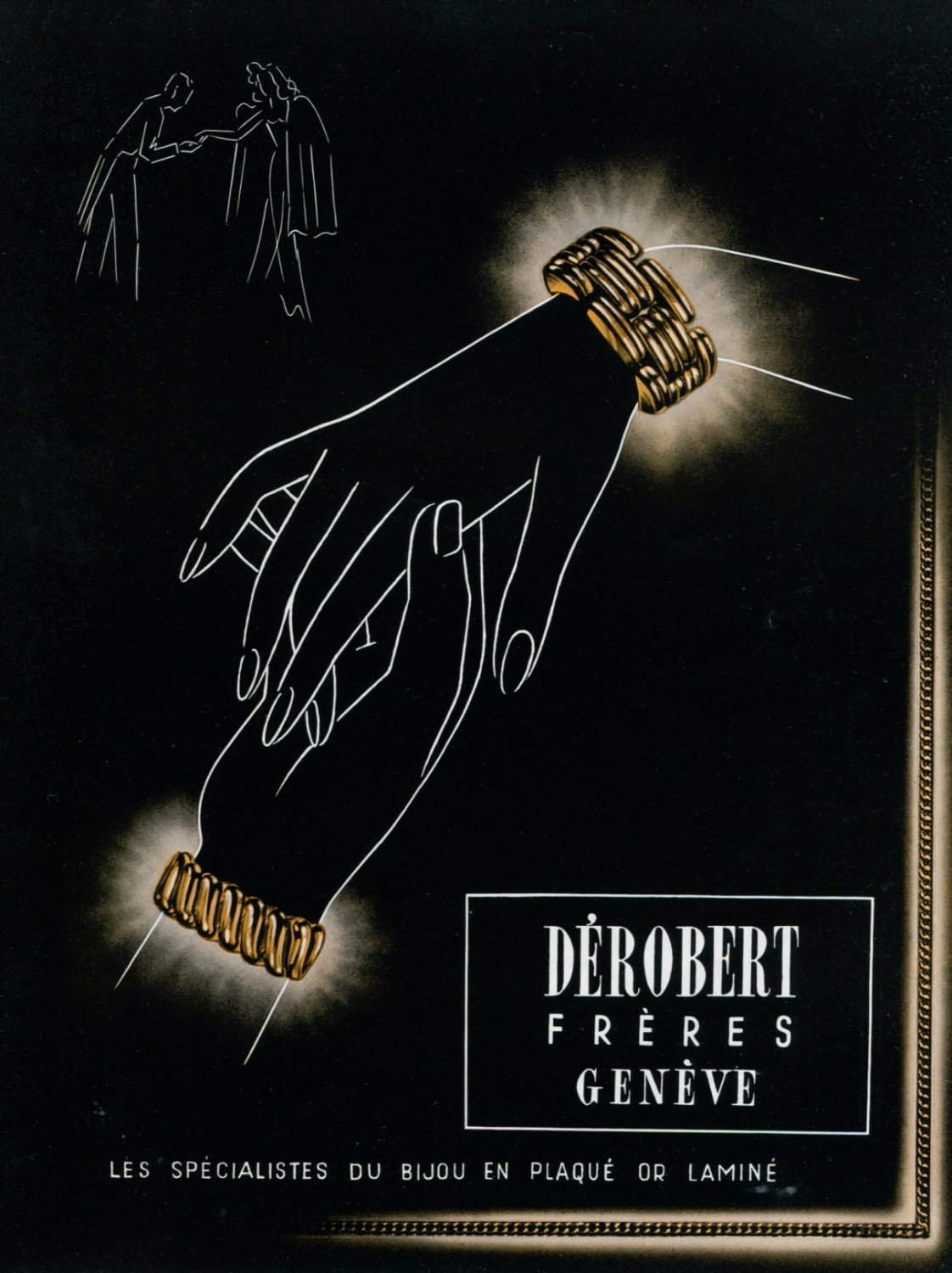 Vintage 1946 Derobert Freres Geneva Switzerland Swiss Advert Publicite Suisse