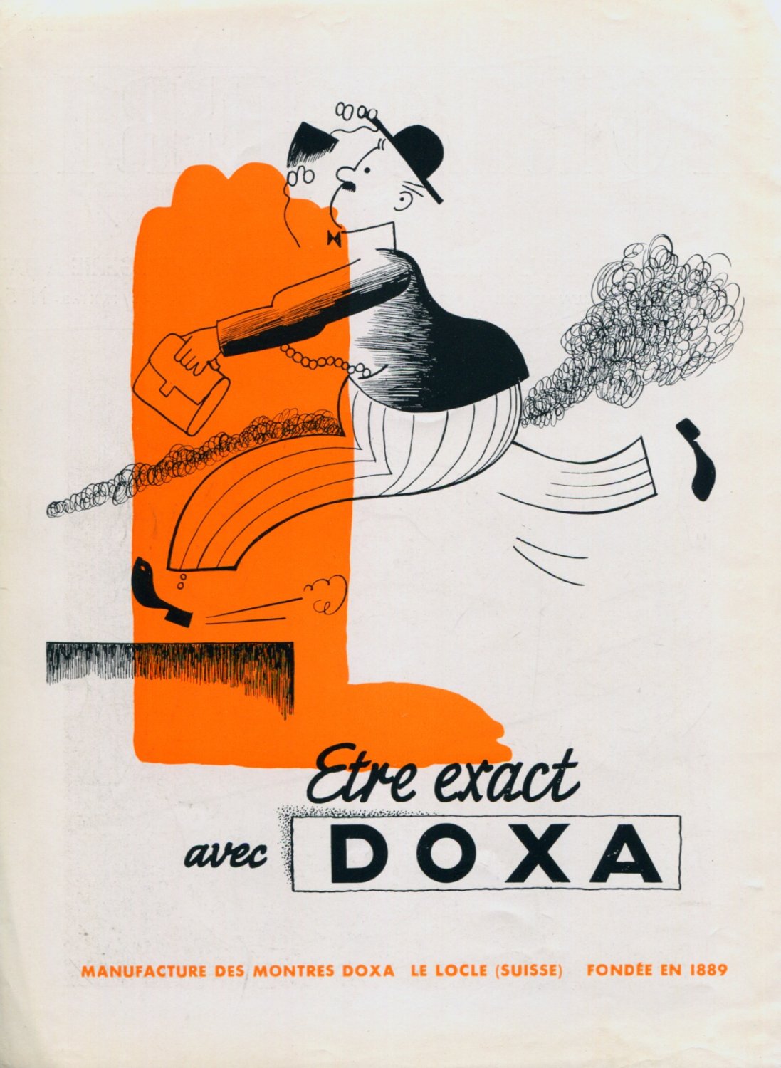 Vintage 1946 Doxa Watch Company Montres Doxa S.A. Switzerland Swiss Advert Publicite Suisse CH