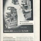 Vintage 1947 Aciera AG Maschinenfabrik Swiss Print Ad Advert Suisse Publicite Schweiz Switzerland