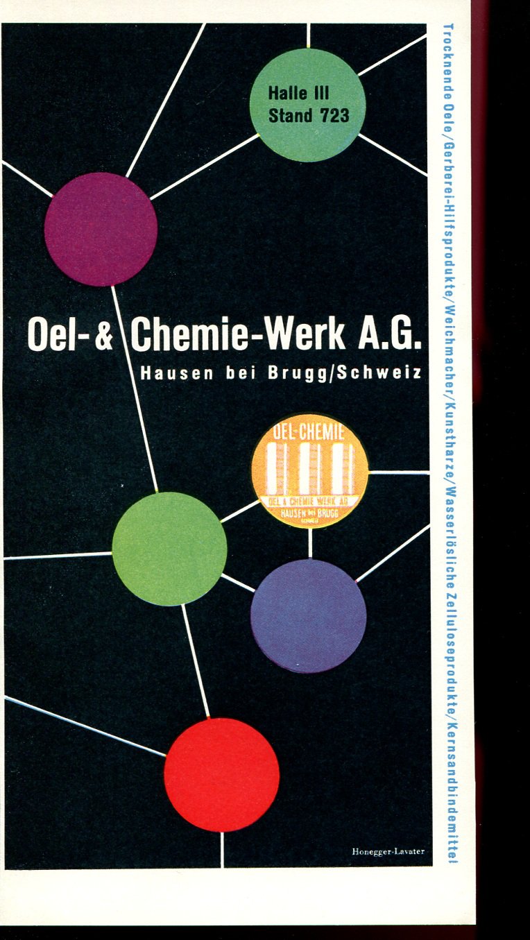 Vintage 1947 Oel & Chemie Werk AG Swiss Print Ad Suisse Publicite Schweiz Switzerland CH 1940s
