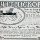 Vintage 1905 Ohio Carriage Mfg Co Split Hickory Driving Wagon Early 1900s Print Ad Publicite Advert