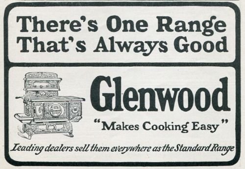 Vintage 1905 Glenwood Range Early 1900s Print Ad Publicite Advert Cooking Stove