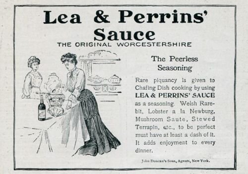 Vintage 1905 Lea & Perrins' Sauce John Duncan's Sons Publicite Advert Worcester Worcestershire