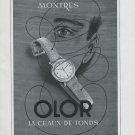 Vintage 1948 Olor Watch Co Switzerland Swiss Advert Publicite Suisse Montres Olor CH