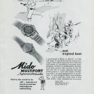 Vintage 1948 Mido Multifort Automatic Watch Advert Swiss Print Ad Publicite Suisse Montres Mido CH