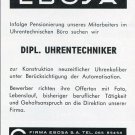 1969 Ebosa SA Switzerland Employment Advertisement Swiss Advert