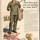 1943 WW2 WWII Baby Ruth Candy Bars Curtis Candy Company Chicago IL Military Ad 1943 WW2 WWII Baby Ruth Candy Bars Curtis Candy Company Chicago IL Military Ad