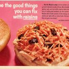 1964 California Raisin Advisory Board Ad Good Things You Can Fix with Raisins