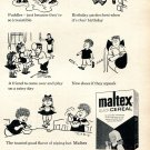 1964 Maltex Hot Cereal Toasted Good Flavor Kids Like Heublein Burlington VT Ad