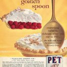 1964 PET Evaporated Milk Cloud Top Cherry Pie Golden Spoon Recipe 1960s Advert