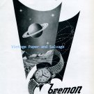 Vintage 1945 Bremon Automatic Watch Advert 1940s Swiss Ad Suisse Switzerland Schweiz