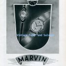 Vintage 1945 Marvin Watch Company Switzerland 1940s Swiss Ad Advert Publicite Suisse