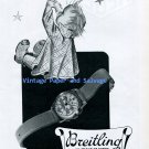 Original 1945 Breitling Precision Watch Advert Vintage 1940s Swiss Ad Advert Suisse