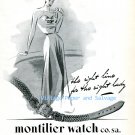 Vintage 1945 Montilier Watch Co. S.A. The Right Line for the Right Lady 1940s Swiss Ad Suisse Vintage 1945 Montilier Watch Co. S.A. The Right Line for the Right Lady 1940s Swiss Ad Suisse