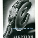 1945 Election Watch Company Switzerland Vintage 1940s Swiss Print Ad Advert Suisse