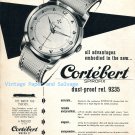 Vintage 1952 Cortebert Spirofix Watch Advert 1950s Swiss Print Ad Suisse Switzerland Vintage 1952 Cortebert Spirofix Watch Advert 1950s Swiss Print Ad Suisse Switzerland