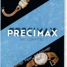 Vintage 1946 Precimax Watch Company Neuchatel Switzerland 1940s Swiss Print Ad Suisse Publicite