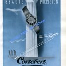 1946 Cortebert Watch Company Switzerland Vintage 1940s Swiss Ad Advert Suisse Schweiz Suiza