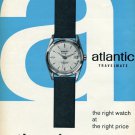 1959 Atlantic Travelmate Watch Advert Ed Kummer SA Swiss Print Ad Publicite Suisse