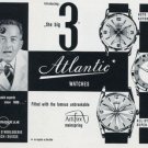 1956 Atlantic Watch Company Ed Kummer SA Switzerland Swiss Ad Advert Suisse