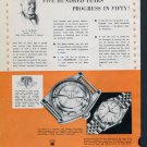 1951 Rolex Watch Co Five Hundred Years of Progress Vintage 1950s Swiss Print Ad Suisse Switzerland 1951 Rolex Watch Co Five Hundred Years of Progress Vintage 1950s Swiss Print Ad Suisse Switzerland