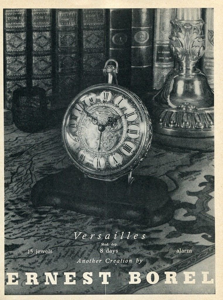 Vintage 1958 Ernest Borel Versailles Advert 1950s Swiss Print Ad Publicite Suisse Switzerland