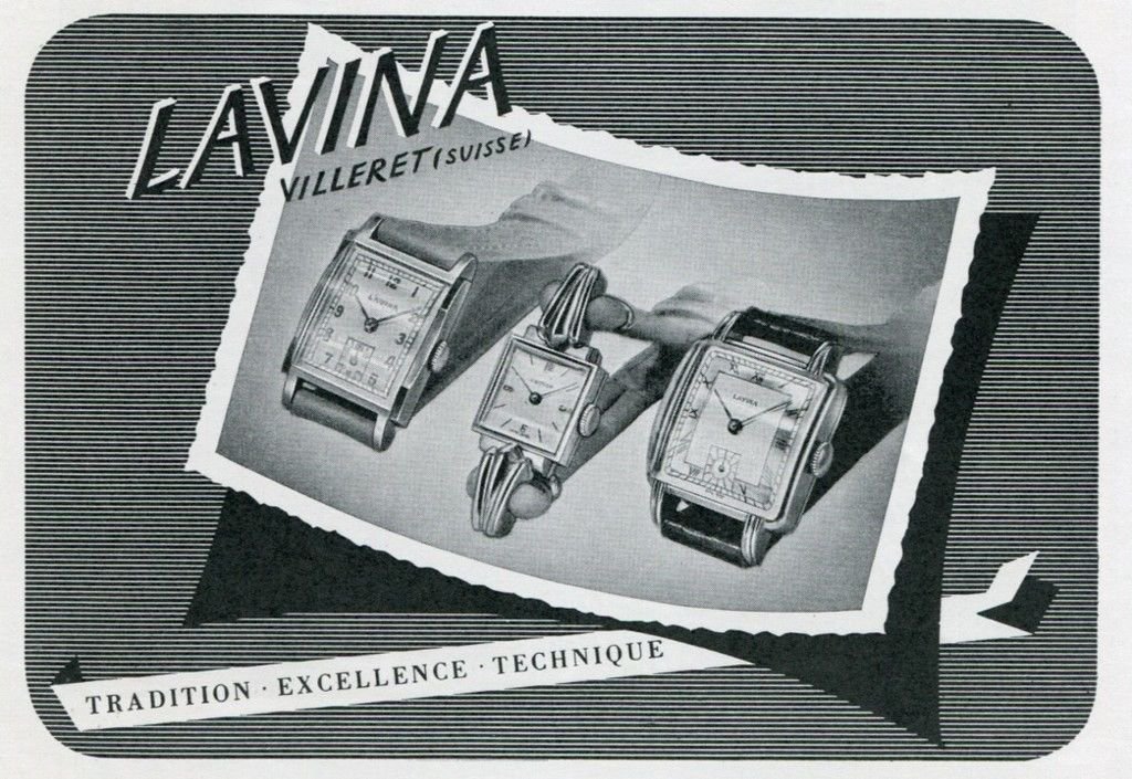 Vintage 1947 Lavina Watch Company Tradition Excellence Technique Swiss Ad Advert