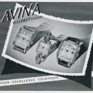 Vintage 1947 Lavina Watch Company Tradition Excellence Technique Swiss Ad Advert