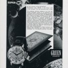 1958 Gruen Super-G Watch Advert Gruen Geneve Switzerland Swiss Print Ad Suisse