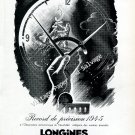 Longines Switzerland Record de Precision Vintage 1946 Swiss Ad Advert Suisse 1940s Switzerland