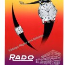 Rado Watch Company Schlup & Co Ltd Switzerland Vintage 1957 Swiss Ad Advert Suisse 1950s Rado Watch Company Schlup & Co Ltd Switzerland Vintage 1957 Swiss Ad Advert Suisse 1950s