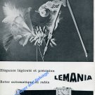 Vintage 1957 Lemania Lugrin SA Watch Company Switzerland Swiss Ad Advert Suisse 1950s