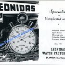 Vintage 1951 Leonidas Watch Factory St-Imier Switzerland Swiss Ad Advert Suisse