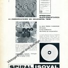 1959 Spiral Isoval Spiraux Reunies Switzerland Swiss Ad Advert Suisse Horlogerie