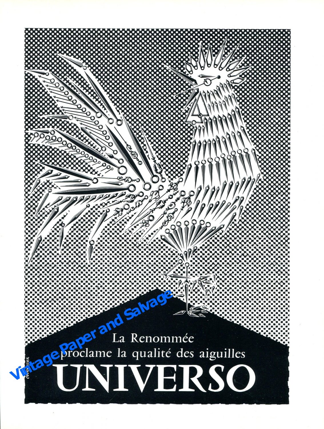 Vintage 1958 Universo SA Switzerland Swiss Ad Advert Suisse Horlogerie Horology 1950s