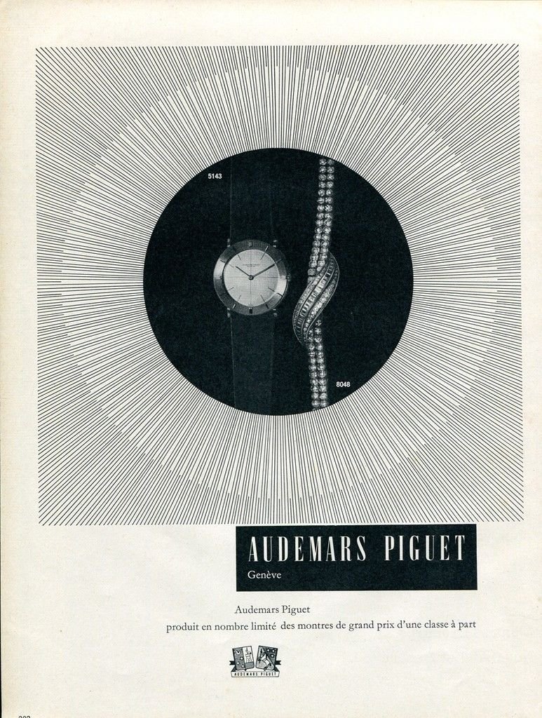 1962 Audemars Piguet Watch Company Switzerland Vintage 1960s Swiss Ad Advert Suisse