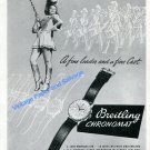 1948 Breitling Watch Company A Fine Leader and a Fine Cast Swiss Ad Advert Suisse