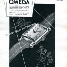 Vintage 1943 Omega Watch Company Switzerland 1940s Swiss Print Ad Advert Suisse