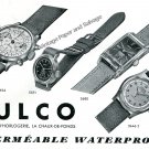 Vintage 1940 Mulco Waterproof Watch Advert Swiss Print Ad Publicite Suisse Switzerland