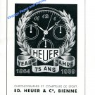 Vintage 1940 Heuer Watch Company 75th Anniversary 1864-1939 Swiss Ad Advert Suisse Vintage 1940 Heuer Watch Company 75th Anniversary 1864-1939 Swiss Ad Advert Suisse