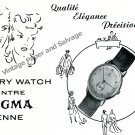 1944 Sigma Watch Company Pery Vintage 1940s Swiss Ad Advert Suisse Switzerland