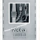 Vintage 1942 Eska Watch Company S Kocher & Co Switzerland Original 1940s Swiss Ad Advert Suisse Vintage 1942 Eska Watch Company S Kocher & Co Switzerland Original 1940s Swiss Ad Advert Suisse