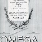 Vintage 1934 Omega Watch Company 40 Year Anniversary 1894-1934 French Ad 1930s Vintage 1934 Omega Watch Company 40 Year Anniversary 1894-1934 French Ad 1930s