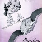 Vintage 1942 Breitling Watch Company Montbrillant Switzerland 1940s Swiss Ad Advert Suisse Vintage 1942 Breitling Watch Company Montbrillant Switzerland 1940s Swiss Ad Advert Suisse